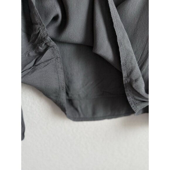 CobbleStone Blouse Women’s M/L Gray Balloon Sleeve Italy Priya Top Minimalist - Picture 9 of 16